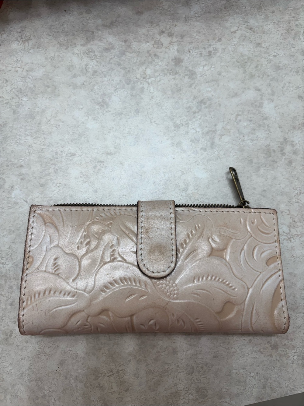 Patricia Nash Embossed Floral Women's Wallet in Cream
